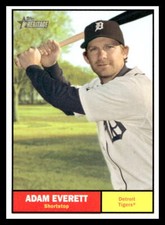 2010 Topps Heritage 112 Adam Everett   Detroit Tigers  Baseball Card