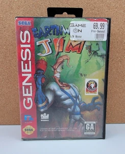 Earthworm Jim (Sega Genesis) 1994 completo en caja - probado - auténtico - Imagen 1 de 3