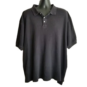 Massini Black Polo Shirt Size 2X Cotton Short Sleeve Casual Minimalist Golf - Picture 1 of 5