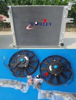 Radiador y ventiladores de aluminio para Jeep Grand Cherokee WJ/WG 4,7 L V8 1999-2005 2004 2003 Foto 1 de 4
