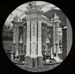 ANTIGUA Diapositiva Linterna Mágica 1878 PARÍS EXPOSICIÓN TROFEO ESTEARINE FOTO FRANCIA - Imagen 1 de 2
