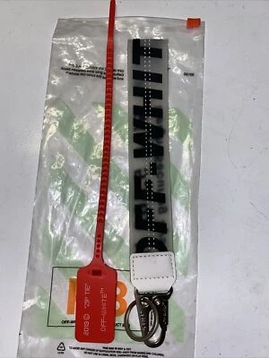 New 2013 Off-White Belt Keychain Lanyard Luggage Industrial Zip Tie Black letter - Image 1 of 4