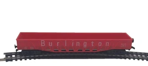 Coche góndola vintage escala HO 'Burlington Route' CB&Q rojo Mehano - Imagen 1 de 10