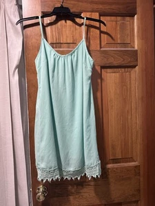 Charlotte Russe Sleeveless Frill Mint Green Dress  Medium - Picture 1 of 7