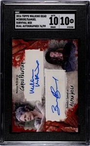 Topps TWD SURVIVAL BOX MELISSA MCBRIDE CAROL / ALPHA WOLF DUAL AUTO /99 SGC 10 - Picture 1 of 2