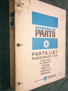 1955-1958 DODGE CHRYSLER PLYMOUTH DESOTO PARTS CATALOG / ORIG. BOOK 58 57 56 55 - Bild 1 von 12