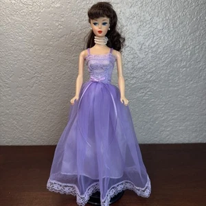 Made For Dolls Purple Lace And Sheer Dress For Barbie - Picture 1 of 13