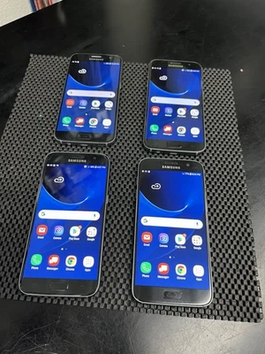 Lot Of 4 Unlocked Samsung Galaxy S7 SM-G930V 32GB Onyx Fully Functional Tested - Image 1 of 4