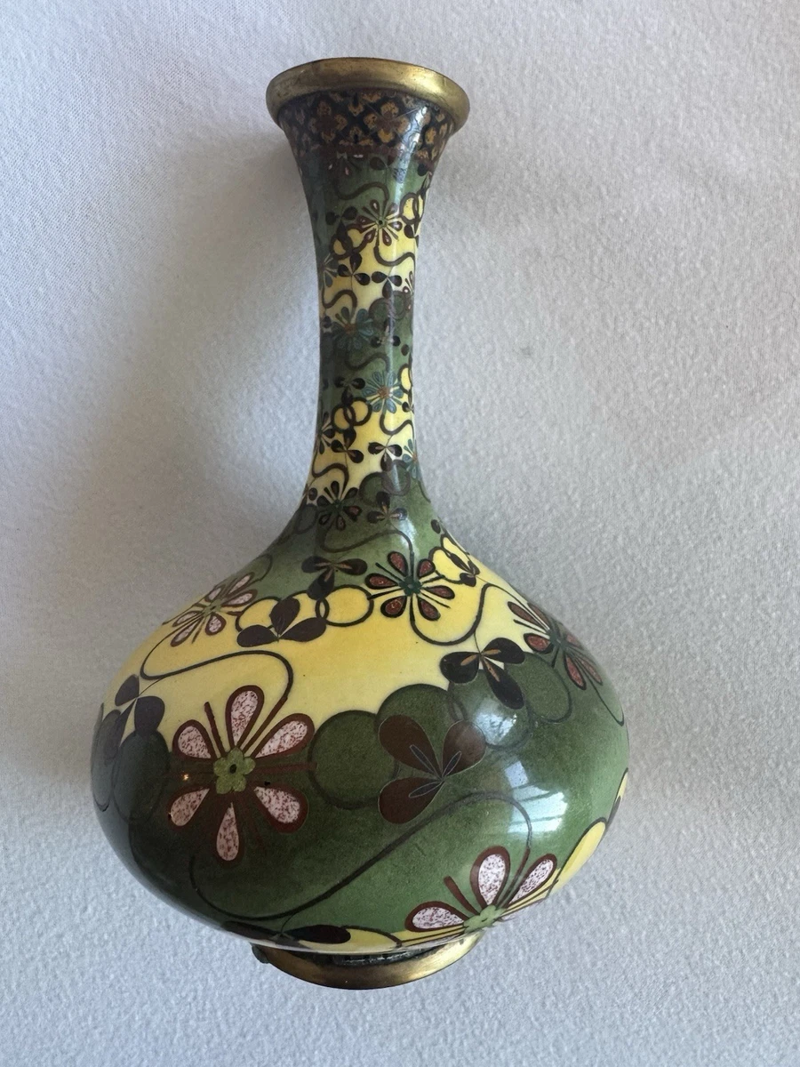 多色景泰蓝1900-1940 年日本花瓶| eBay