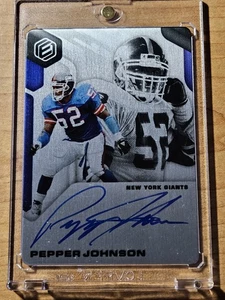 Panini Elements 2019 - Signatures Pepper Johnson #SS-PJ Steel Auto/199 Giants - Imagen 1 de 3