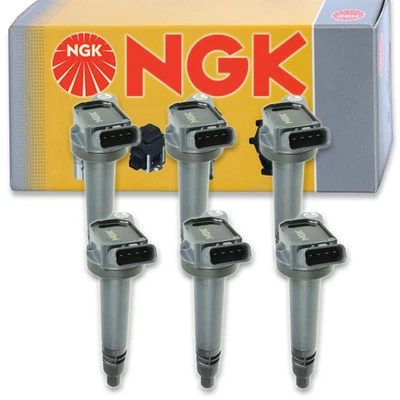 6 pc NGK Ignition Coils for 2006-2019 Lexus IS350 3.5L V6 Spark Plug Wire pu - Image 1 of 4