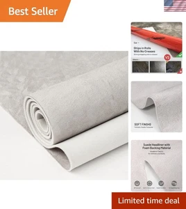 Versatile Grey Faux Suede Headliner Fabric 120" L x 60" W - Improve Your Vehicle - Picture 1 of 9
