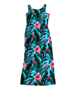 Maxi abito donna Tommy Bahama Tulum Blooms blu radianza nuovo con etichette taglia media - Foto 1 di 8