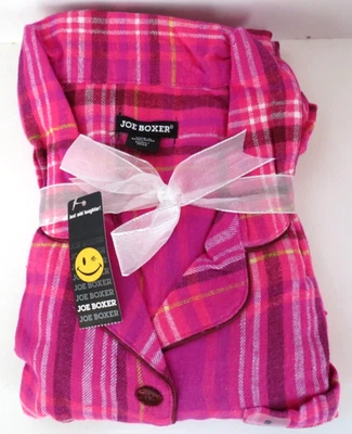 NUEVO - Joe Boxer Mujer Pequeño 2 Piezas Franela Pijama Conjunto para Dormir Foto 1 de 4