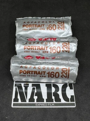 Agfa Color  Portrait XPS 160  220 Film Lot with 3 films - Image 1 of 3