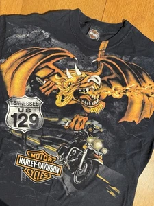 Harley Davidson T-Shirt XL Smoky Mountain Dragon Tail Tennessee 129 Biker 2009 - Bild 1 von 7