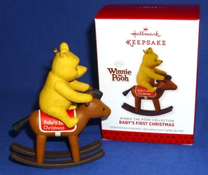 Hallmark Ornament Baby's First Christmas 2013 Winnie the Pooh Rocking Horse K3 - Picture 1 of 6