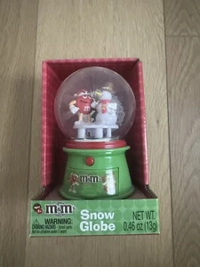 M&M'S Musical Snow Globe Candy Holder,Red Character Limited Edition Collectible - Picture 1 of 10