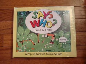 SAYS WHO?: A Pop-Up Book Of Animal Sounds by David Carter- 1993- Hardback SEALED - Imagen 1 de 2