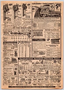 1932 Sears Western States Catalog Pg 743-744 Tools Craftsman Screw Plates Wrench - Picture 1 of 2