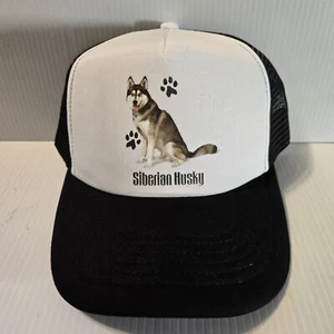 SIBERIAN HUSKY DOG BREED Mesh Snapback Hat Cap Trucker  - Picture 1 of 5