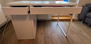 MICKE Schreibtisch, weiß, 105x50 cm , Ohne Arbeitsplatte . - Bild 1 von 2