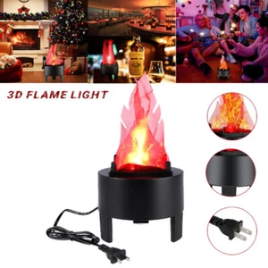 3D Fake Flame Lampe Elektrisch Lagerfeuer Künstlich Flackernde Flamme Halloween Party - Bild 1 von 12