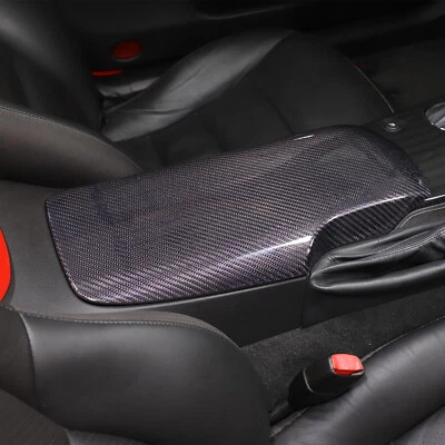 Reposabrazos de consola central de fibra de carbono real cubierta para Corvette C6 2005-13 Foto 1 de 4