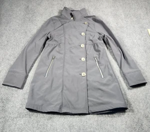 Prana Pea Coat Womens Large Long Sleeve Black Classic Preppy Buttons Ladies - Picture 1 of 16