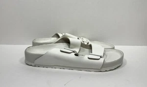 Birkenstock Arizona White Leather Sandal Men’s Size 12 45 Narrow Width Shoes - Picture 1 of 7