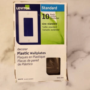 Leviton 10 standard wall plates new in box White home accessories lighting - Picture 1 of 4