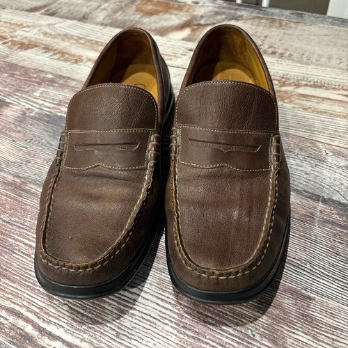 NIKE Mocassini scarpe uomo Cole Haan Air C08093 casual in pelle marrone taglia 9 5 M usati in ottime condizioni