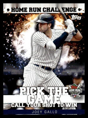 2022 Topps Joey Gallo  Unused Home Run Challenge Card HRC-21 New York Yankees - Image 1 of 2