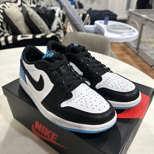 Nike Air Jordan 1 Retro Low OG weiß DK Pulver blau schwarz CZ0790-104 Größe 8  - Bild 1 von 10