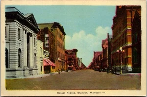 Postal Manitoba Brandon MB Rosser Avenue - Imagen 1 de 2
