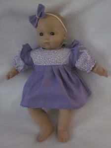 Bitty Baby doll clothes/16 inch/Purple dress/hair bows/bloomers - Picture 1 of 1