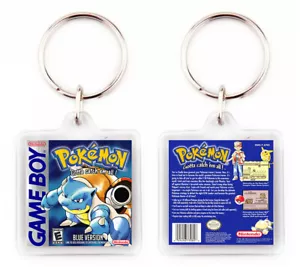 POKEMON AZUL BLUE GAME BOY NINTENDO LLAVERO KEYRING - Imagen 1 de 1