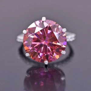 RARE 11 Ct Certified Pink Diamond Solitaire Ring-Great Shine & Luster ! VIDEO - Picture 1 of 9