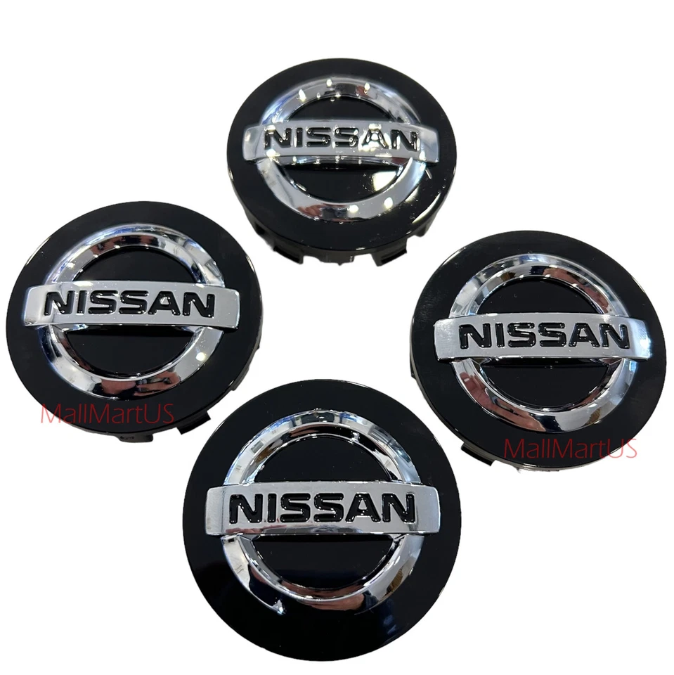 Set of 4 Black Nissan Wheel Center Cap 54mm for Altima Maxima Murano Versa Leaf - Image 1 of 4