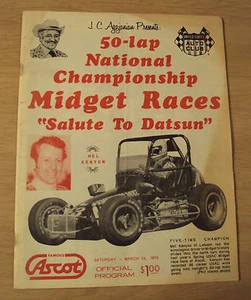 1979 RACING Program~"MIDGET RACES"~National Championship~AGAJANIAN~Salute DATSUN - Bild 1 von 11