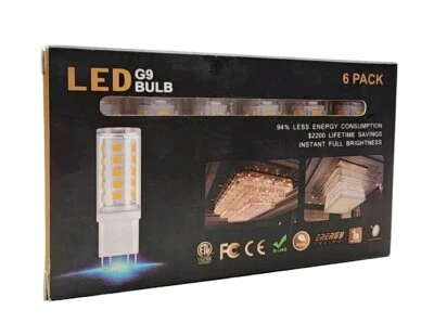 6 Pack G9 LED Light Bulb Golspark 3000K White 4W Replacement - Image 1 of 4
