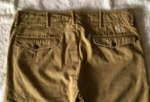 American Double Officer's Straight Cotton Chino Pants Hose Khaki W32/32 - Bild 1 von 11