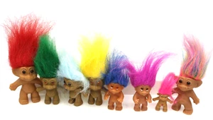 Vintage Konvolut Troll Puppen Russ Uneeda unmarkiert variiert Haarfarbe - Bild 1 von 11