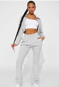 flared sweatpants women gray - Picture 1 of 3