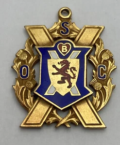Rare Victorian 10K Gold Enamel Order Of Scottish Clans Medal / Pendant - Picture 1 of 8