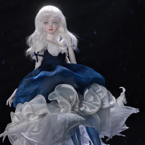 1/4 BJD Doll SD Ball Jointed Doll Resin Girl Full Set Navy Blue Jellyfish Dress - Bild 1 von 7