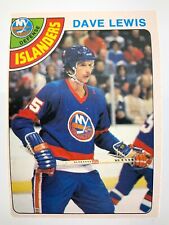 1978-79 Dave Lewis 162 OPC New York Islanders O-Pee-Chee Hockey Card 0153M