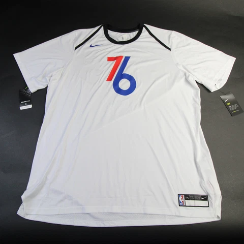 Philadelphia 76ers Nike NBA Authentics Short Sleeve Shirt Men's White New Cover