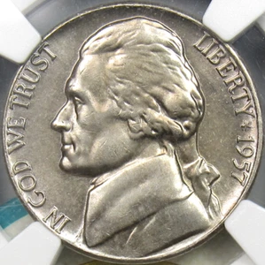 1957-D Jefferson Nickel NGC MS67 Near FS (8386533-005) Registry Quality - Picture 1 of 5