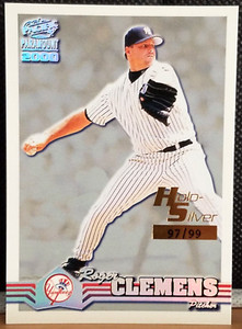 2000 Pacific Paramount Roger Clemens Holo-Silver #'d 97/99